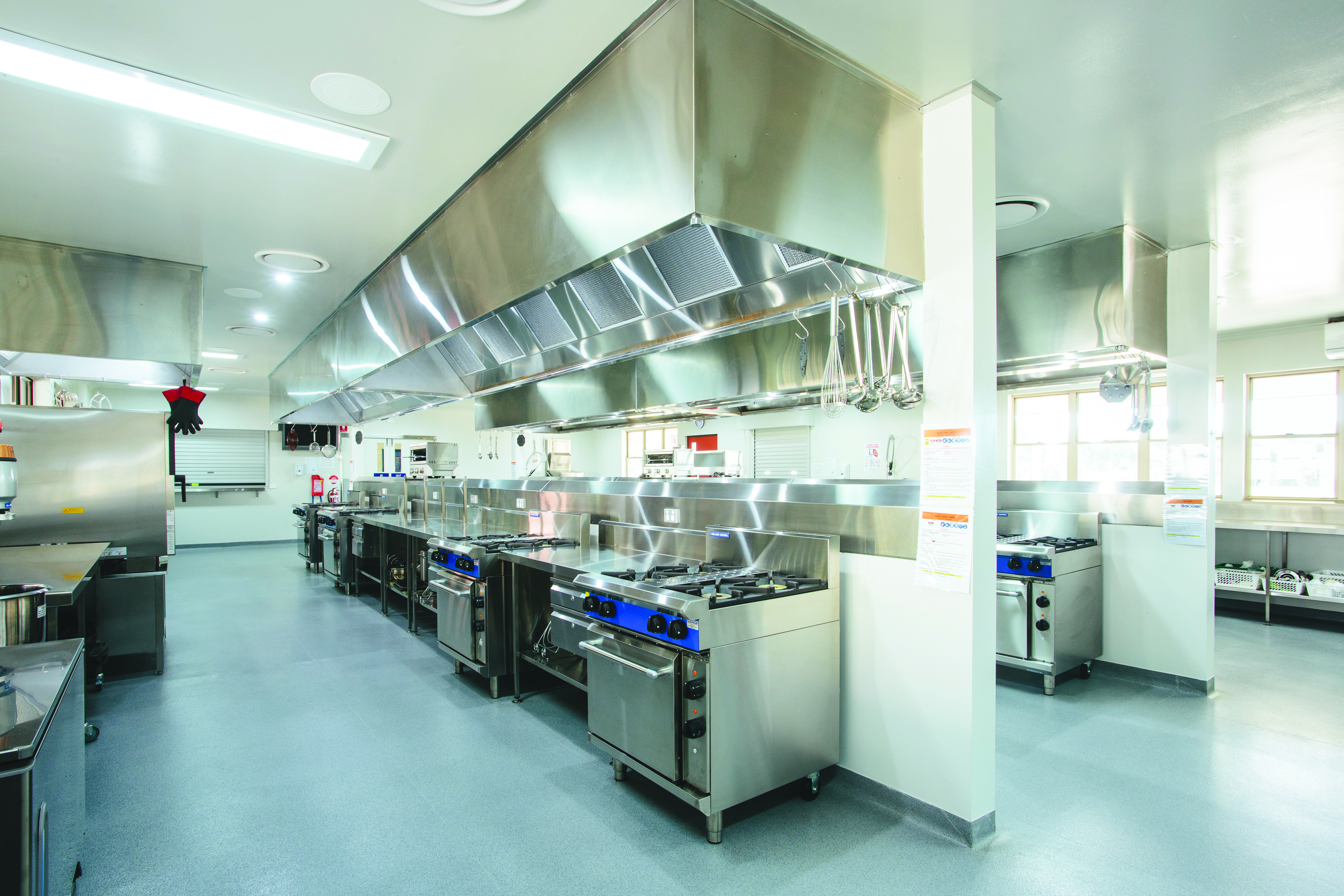 As part of the refurbishment the college installed a Blue Seal oven range, Wexiodisk passthrough dishwasher, a Friginox blast chiller and a Convotherm combi-steamer.