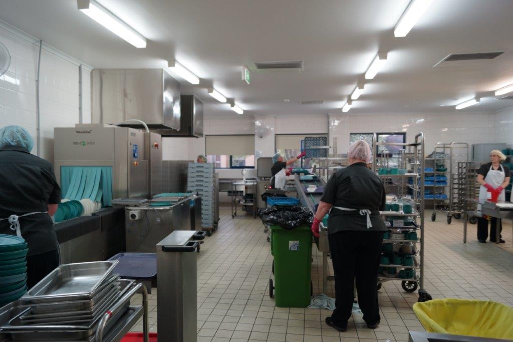 Moffat Wexiodisk Flight Dish Washing system at La Trobe Regional Hospital Victoria