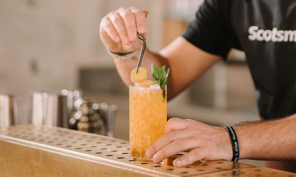 best summer rum cocktail with scotsman ice