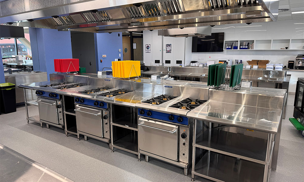 rolleston college's new teaching kitchens